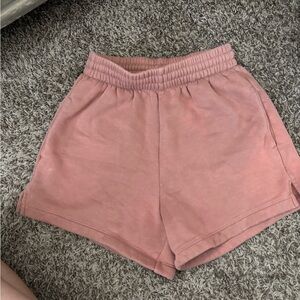 Women's Pink sweatpant Shorts